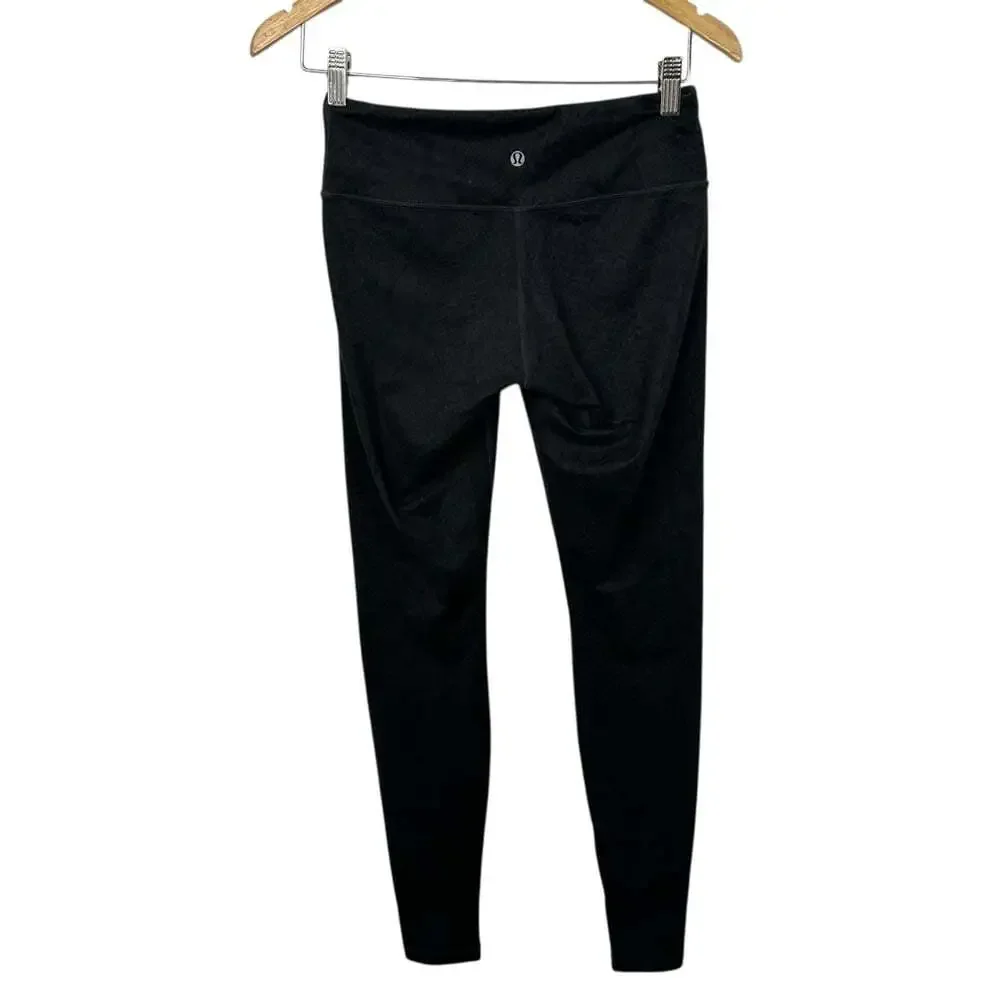 Lululemon High Times Pant Luon Desert Snake Deep Coal Black Size 6 Yoga Core